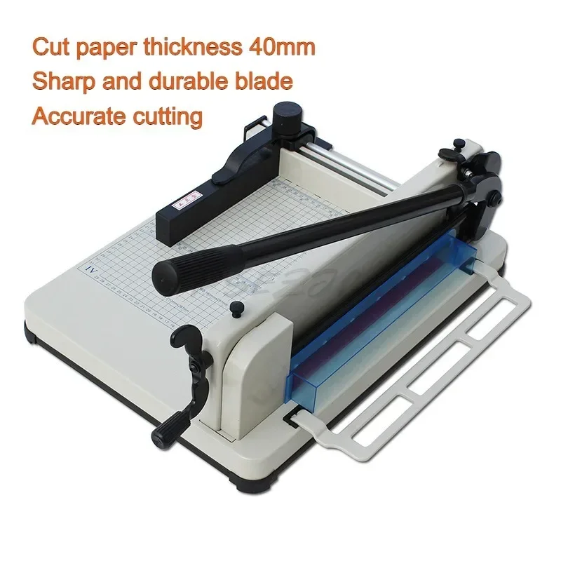 1PC Heavy-duty Paper Cutter Manual Photo Cutting Blade Extended Handle Easy Operation Maximum Thickness 4cm High Hardness 858A4