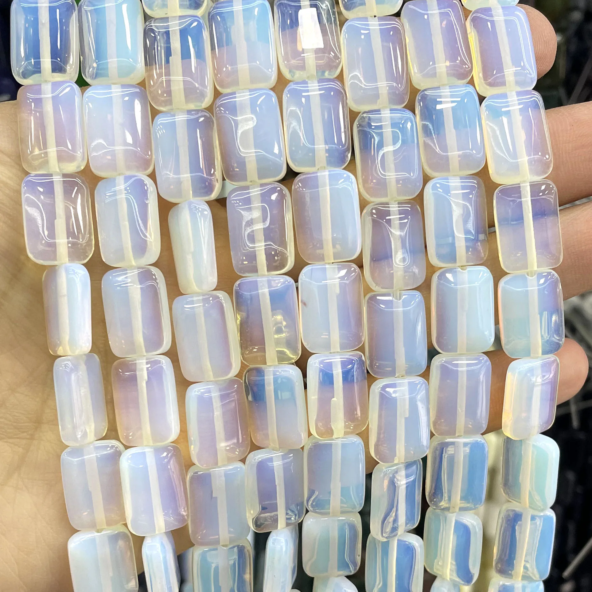 الحجر الطبيعي الأبيض أوبال غير النظامية جولة الأوجه Rondelle خزر عازل DIY بها بنفسك النساء سوار قلادة أقراط لصنع المجوهرات