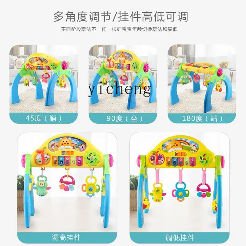 Tqh Children's Gymnastic Rack Baby Toys Educational Music Girl and Boy Baby Walker Newborn Pedal Piano