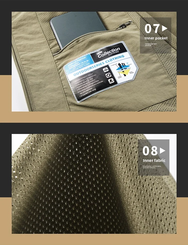 Outdoor-Jacke für Herren in Übergröße bis 8XL, Herbst-Winter Wander- und Campingjacke, Windbreaker in Übergröße, Frühling Oversized Oberbekleidung – Detail 6