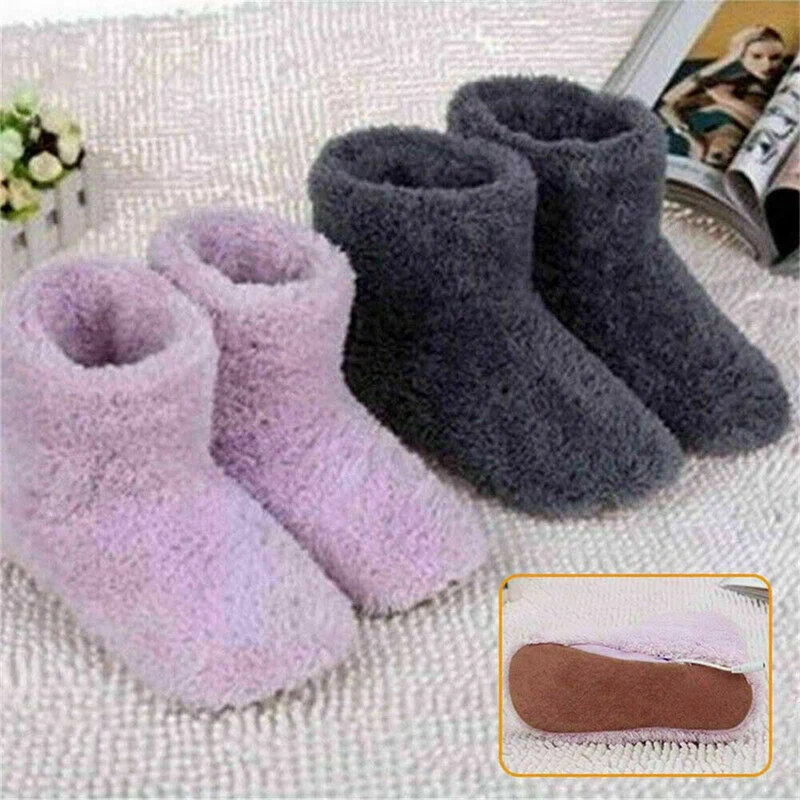 Winter USB Heater Foot Shoes Electric Shoes Warming Pad Plush Warm Electric Slippers Feet Heated Insoles