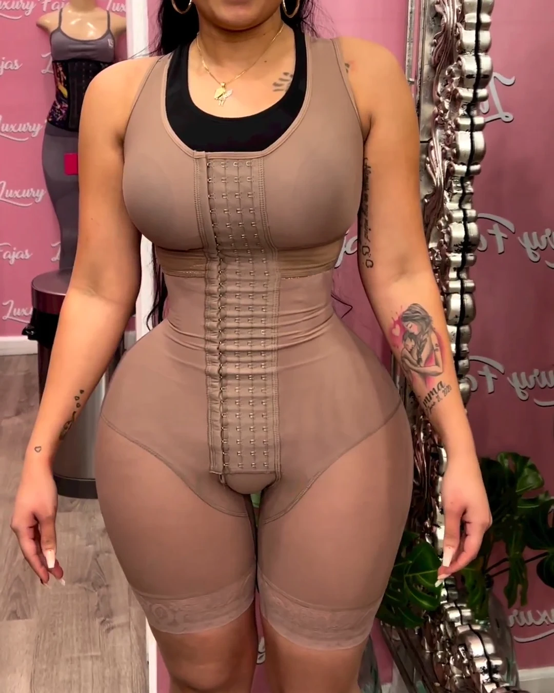 Fajas Colombianas Full Body Shapewear With Bra High Compression Slimming Shapewear Bodysuit Corset Abdomen Control Underwear