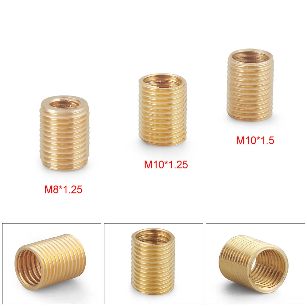 3PCS/SET Copper Shift Knob Adapter Inside Thread M8*1.25/M10*1.25/M10*1.5 External thread M12*1.25 Shift Knob Accessories