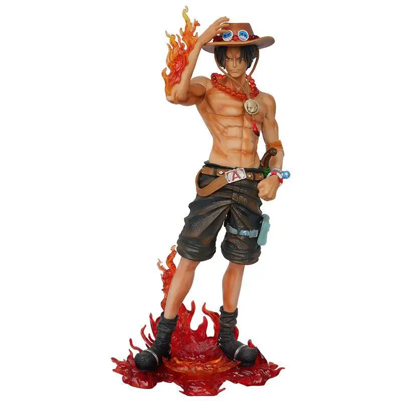One Piece Ace Statue BT Pose Flame Figure Anime Model Ornament Boy Gift