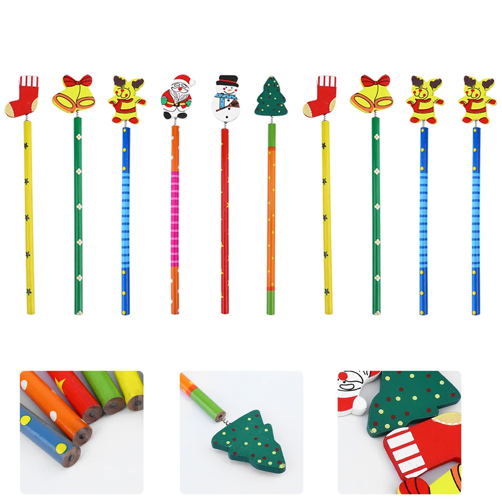 

25 Pcs School Christmas Pencils Birthday for Students Kids Wooden Use