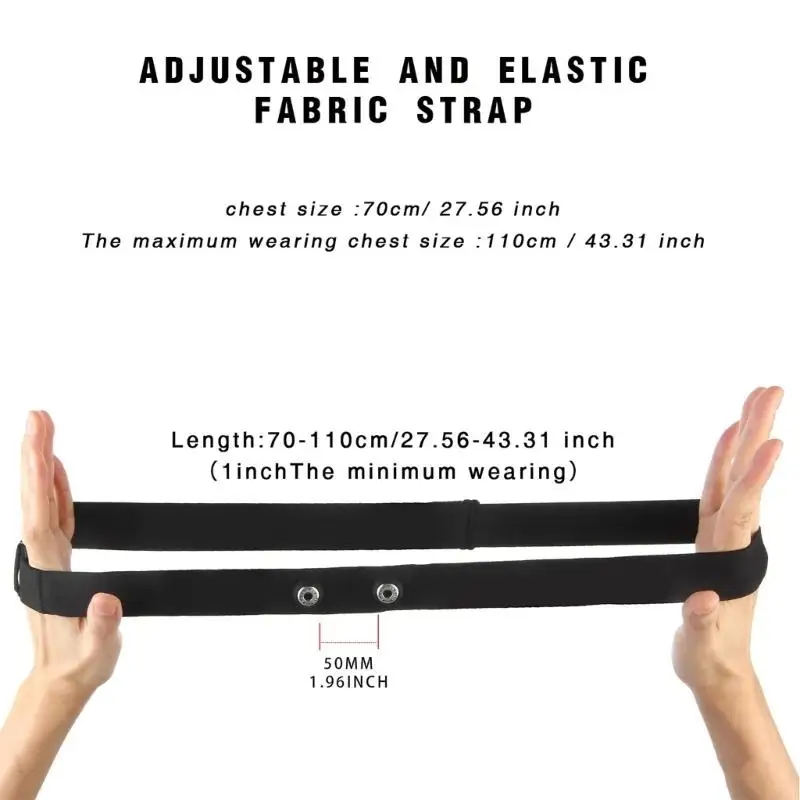 Dây đeo máy đo nhịp tim Dây đeo ngực silicon có thể điều chỉnh Dây đeo ngực linh hoạt Kết cấu silicon cho nhiều cảm biến