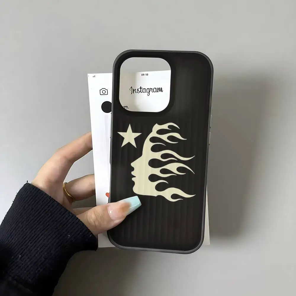 H-HellstarS Fashion Logo For iPhone 17 16 15 Plus Pro Max 12 14 Plus 11 13 Wave Corrugated Stripe Funda Phone Cover view 4