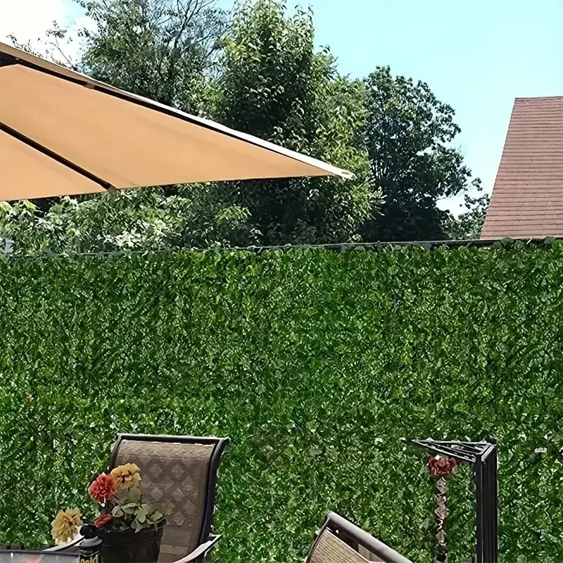 0,5m X 3m Simulierter Efeu-Zaun mit Kunstblättern, Simuliertes Zaunnetz, Künstliche Grünpflanzen aus Kunststoff, Außenzaun/Barriere – Detail 6