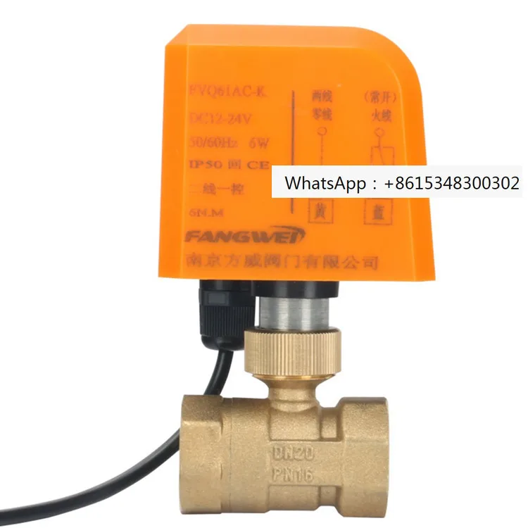 Solar powered household electric ball valve DC24V threaded rust steel valve 220V 2-wire 6-point replacement solenoid valve