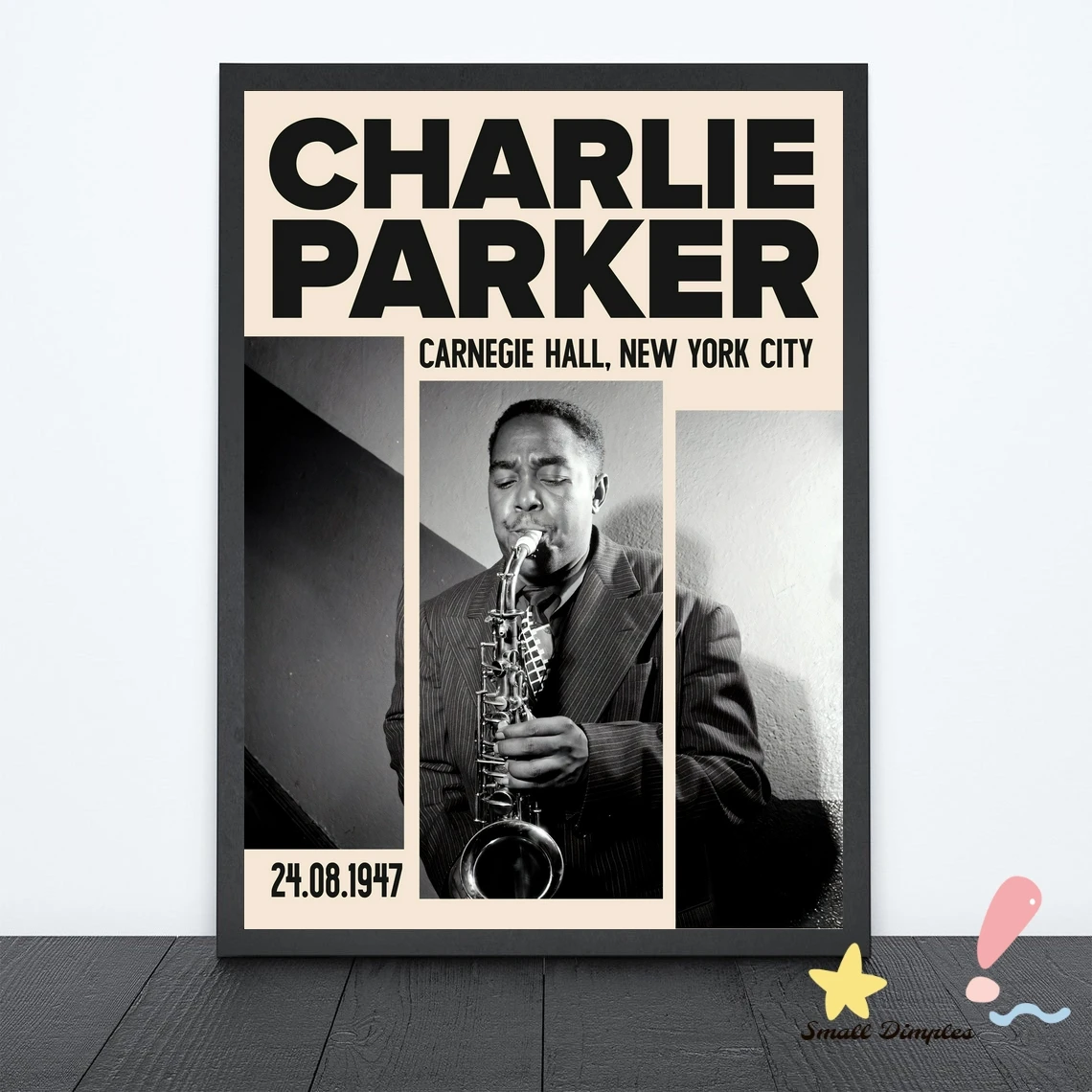 Charlie Parker Music Star Poster Canvas Art Print Home Decoration Wall Painting ( No Frame )