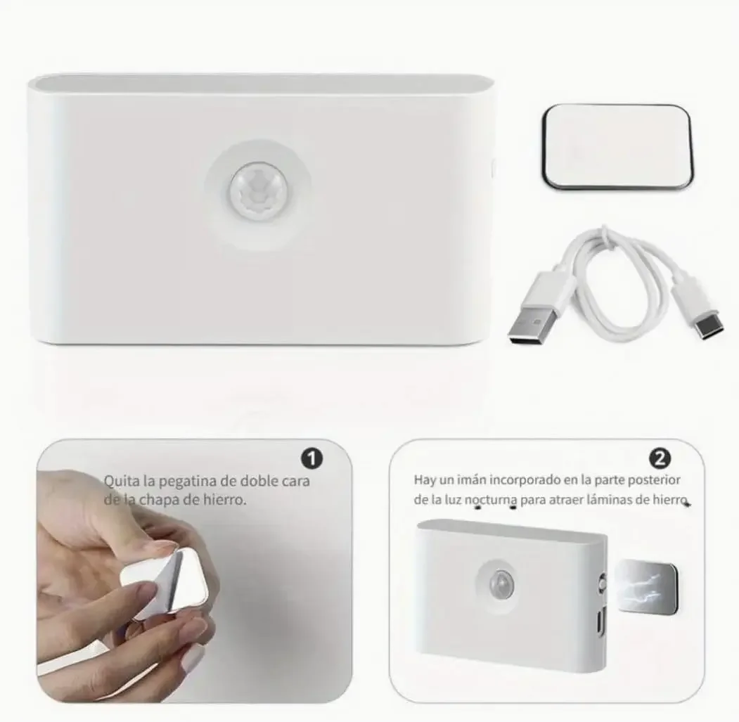 Wireless LED Night Light With Motion Sensor USB Rechargeable 400mAh Battery Modern Wall Lamp For Bedroom Bedside Table Lights