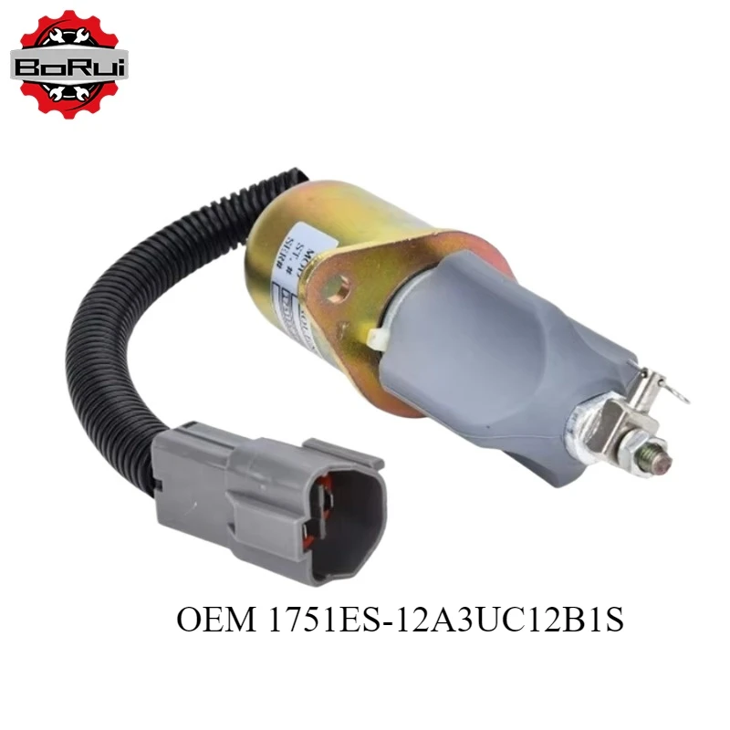 1751ES-12A3UC12B1S Automobiles Fuel Shut Off Solenoid For Yanmar 4NTE94 Engine Hyundai R60-5 R210-5 SA-4673-S
