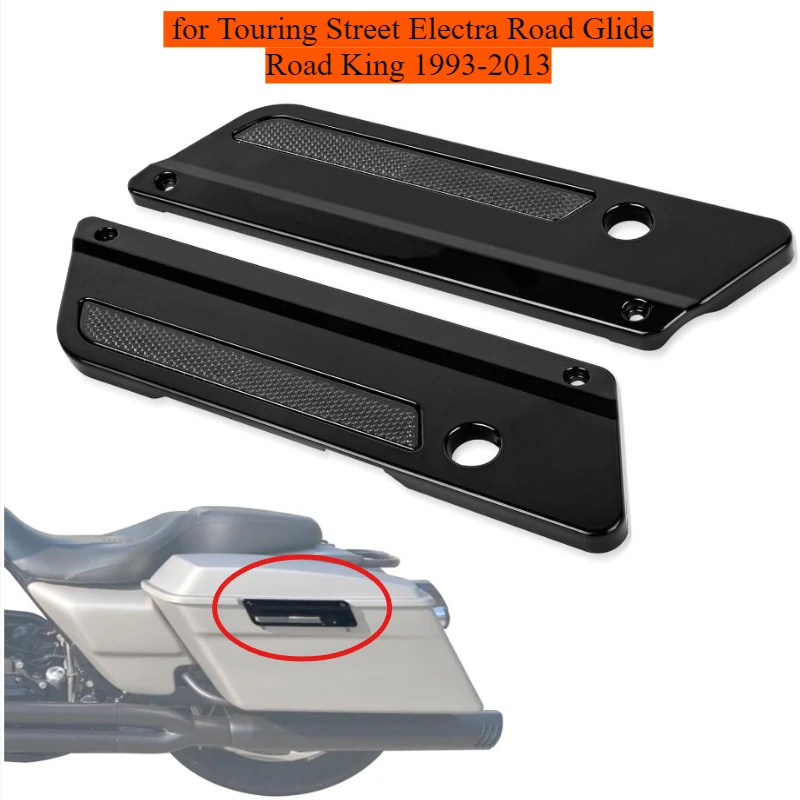 Pestillo de alforja cubierta lateral reflectores insertos visibilidad lateral de seguridad para Touring Street Electra Road Glide Road King 1993-2013