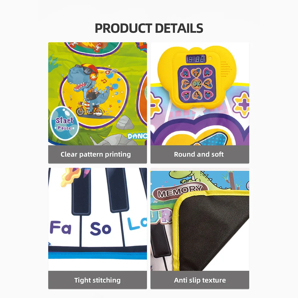 Piano Mat For Kids Multi-Mode Toddlers Floor Keyboard Dance Mat Play Musical Carpet Music Instrument Toys Toddlers Girl Boy Gift