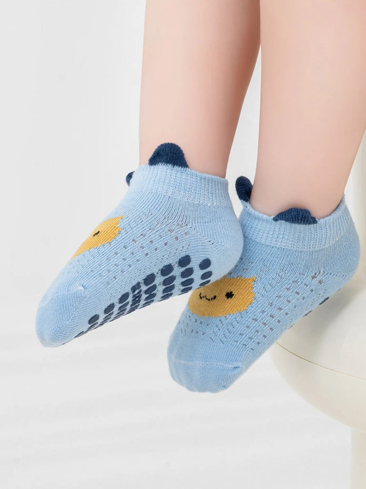 5 paia/lotto calzini appena nati estate maglia sottile traspirante puro cotone antiscivolo imparare a camminare calzini per bambini