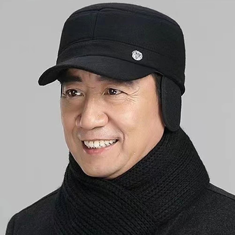 

Elderly Winter Hat Warm Windproof Old Man Cap Protective Headgear Cotton Special Color Design Suitable Outdoor Sports Cold