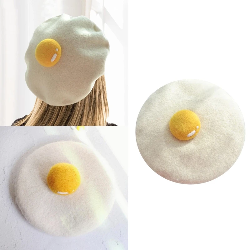 Parent-Child Winter Faux Wool for Creative Poached Egg Vintage Warm Artist Painter DropShipping