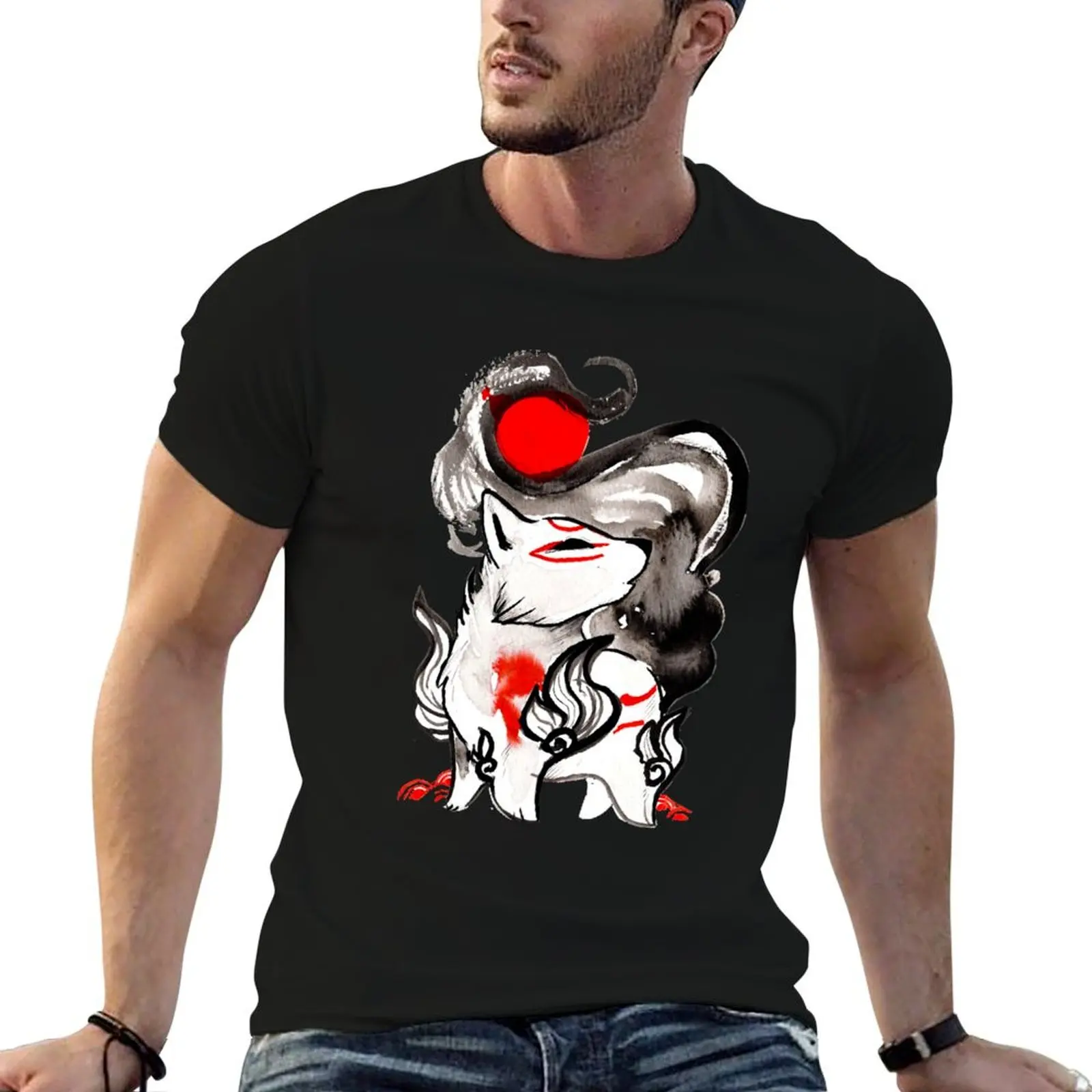 

Fansart Okami Amaterasu II T-Shirt men t shirt cotton 100% cotton t shirts man 100% T-Shirt
