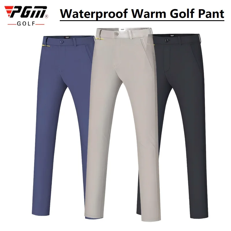 

Pgm Men Golf Pants Winter Waterproof Thick Warm Pants Plus Velvet Sports Trousers Male Golf Ball Sweatpants Rain Snow Proof