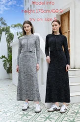 AP SS2025 New Women Dress Rib Tie Dye Cardigan and Dress Cotton Soft