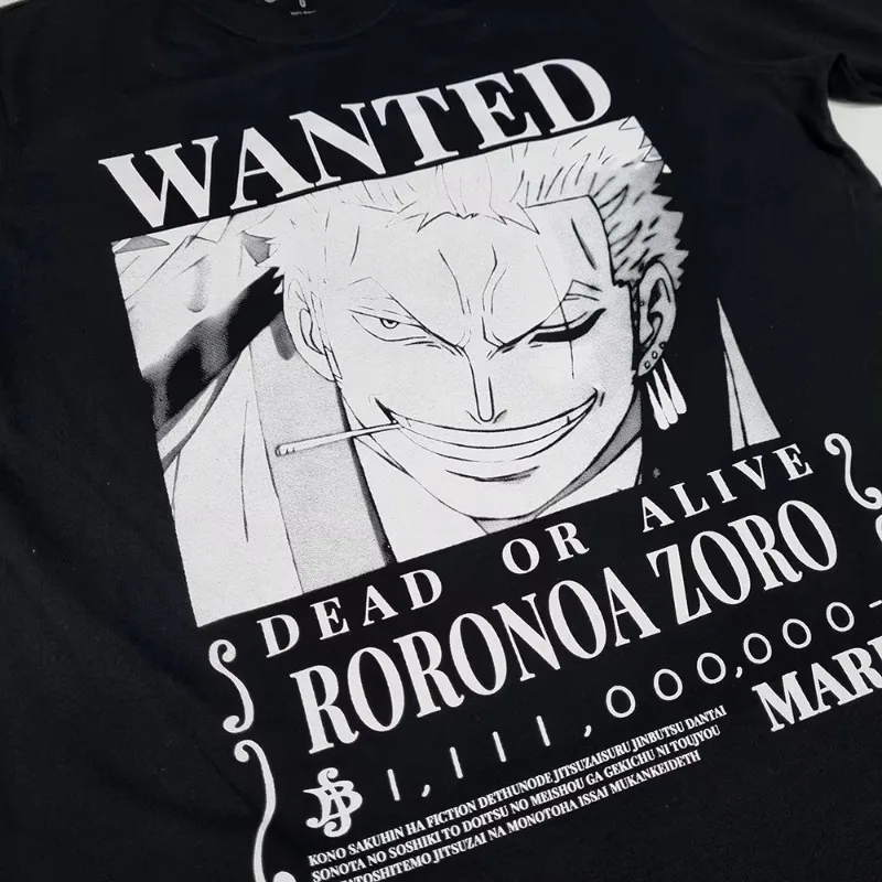 قطعة واحدة 2026 جديد حار انمي ياباني زورو الرجال النساء تيشيرت صيفي المتضخم ريترو عادية مريحة فضفاض Harajuku الشارع #3