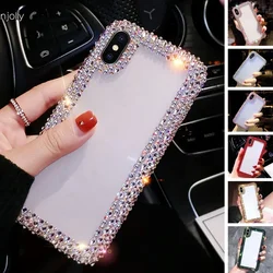 Luxury Bling Rhinestone Diamond Phone Case Capa For iphone 15Pro 14Plus 13 Pro 12 Mini 11Pro 17 Air 16 PLUS Phone Cover