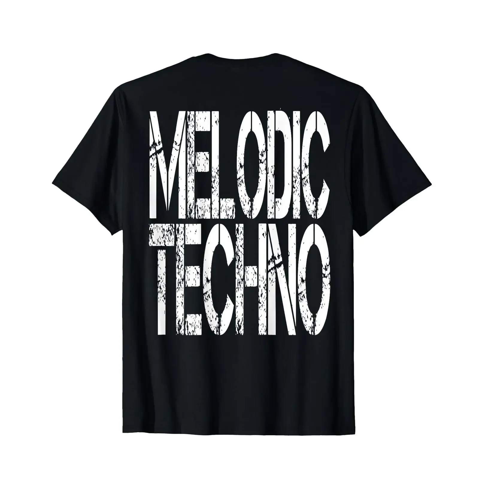 Melodic Techno I Love Music Raver and T Shirt black vintage Washed Stylish streetwear designer clothes Slightly Breathable