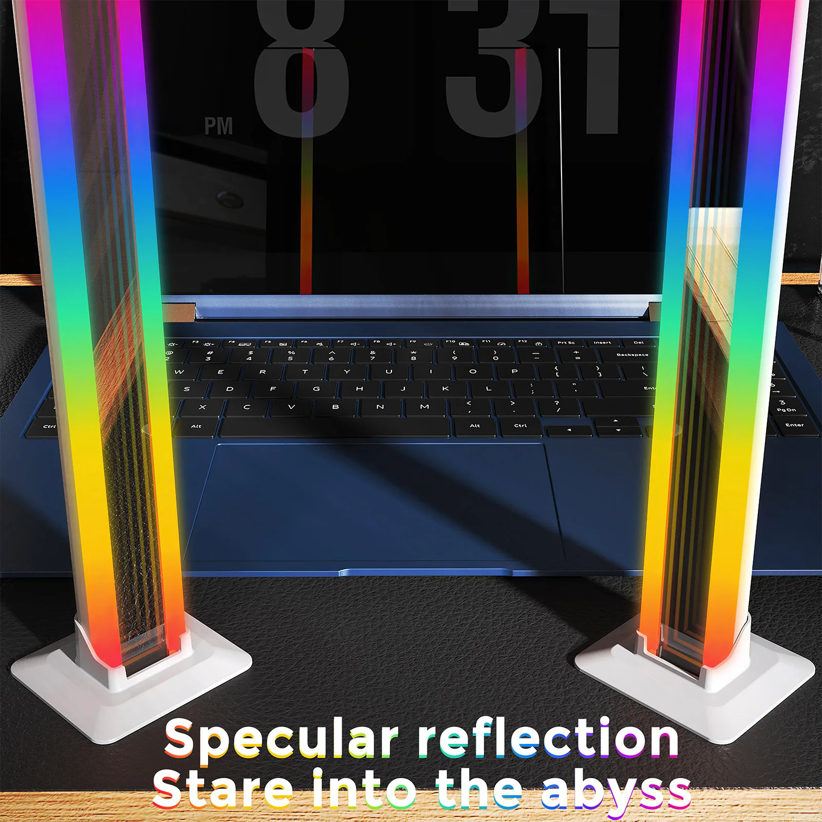 2pcs Smart RGB Light Bar With Remote APP Control LED Ambient Lamp Bars Gaming Backlight Decoration Color Changing Table Lamps