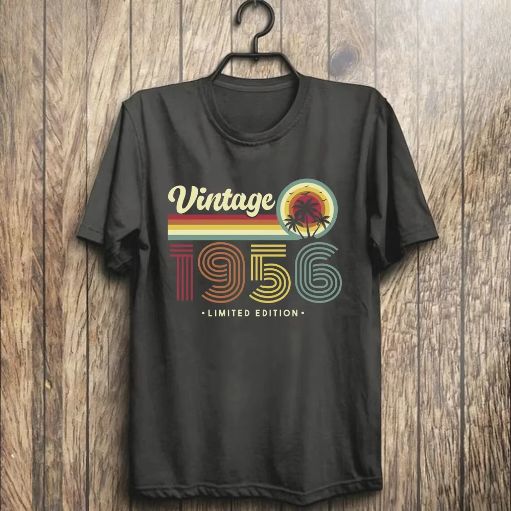 70th Birthday Tshirt Born In 1956 70 Years Old Gifts Vintage Limited Edition Graphic Tee Birthday Celebration Present Unisex Top