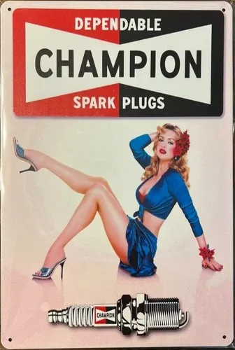 Dependable Spark Plugs Neuartiges Metallschild; Wandkunst