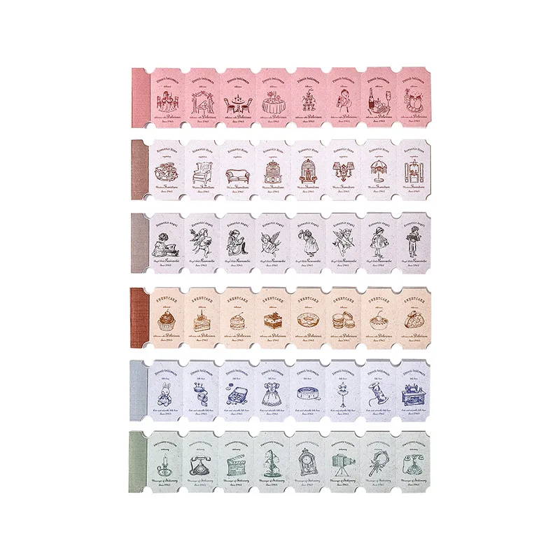 

Набор из 6 упаковок/1 лота: коллекция милых канцелярских наклеек для дневников, декоративных украшений, скрапбукинга и поделок своими руками