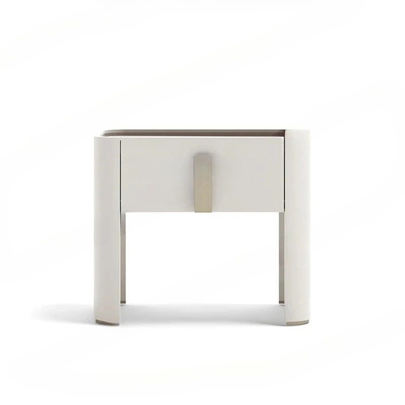 Style Light Luxury Model Room Designer Master Bedroom Bedside Table Small Apartment with Storage Organizer Simple Rack