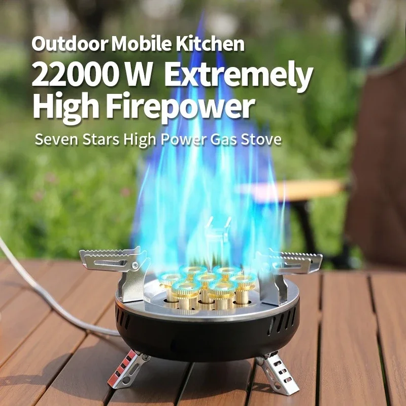 Outdoor Seven Star Stove Three Star Stove Portable Folding Gas Stove