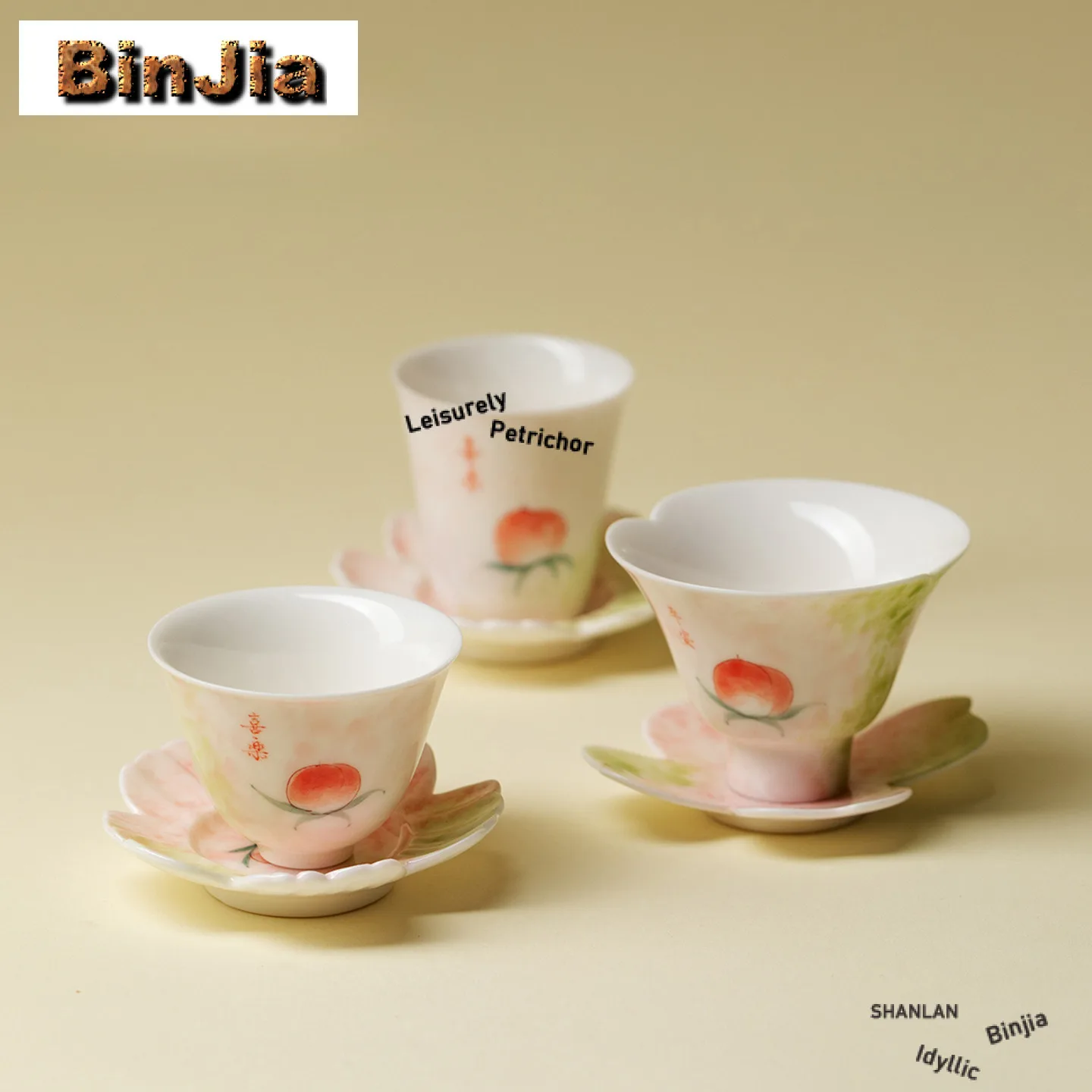 

Hand-painted Pink Peach Teacup Handmade Tea Bowl Sample Tea Cup Tea-tasting Smelling Cup Chazhan Master Cups Tea Ceremony Gift