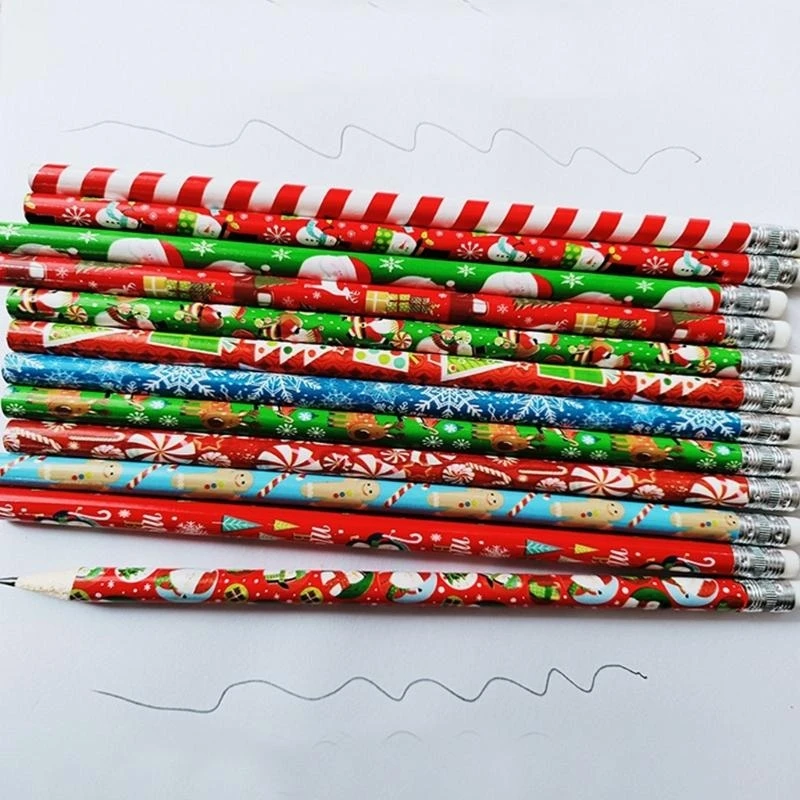 Lápis com tema 48pcs desenho animado com borrachas desenho para criança