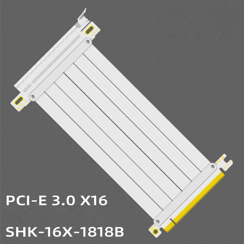 PCI-E 3.0 X16 High Speed Flexible Extender Card Extension Port White&Black, 90 Degree Adapter (15-60cm) ROG STRIX GTX RTX Cable