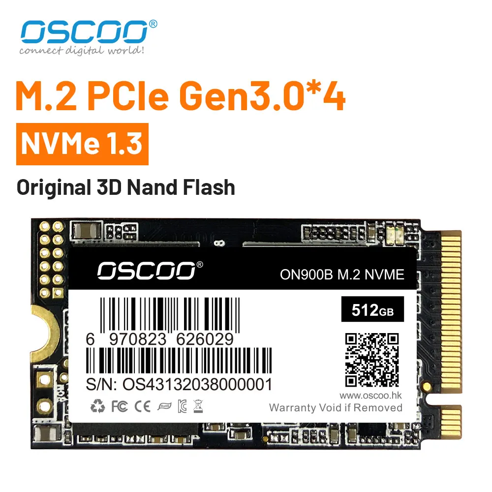 

OSCOO ON900B Hard Disk NVME PCIe M.2 2242 SSD 256GB 512GB 1TB Hard Dirve M.2 2242 Gel 3 X 4 For Laptop Desktop