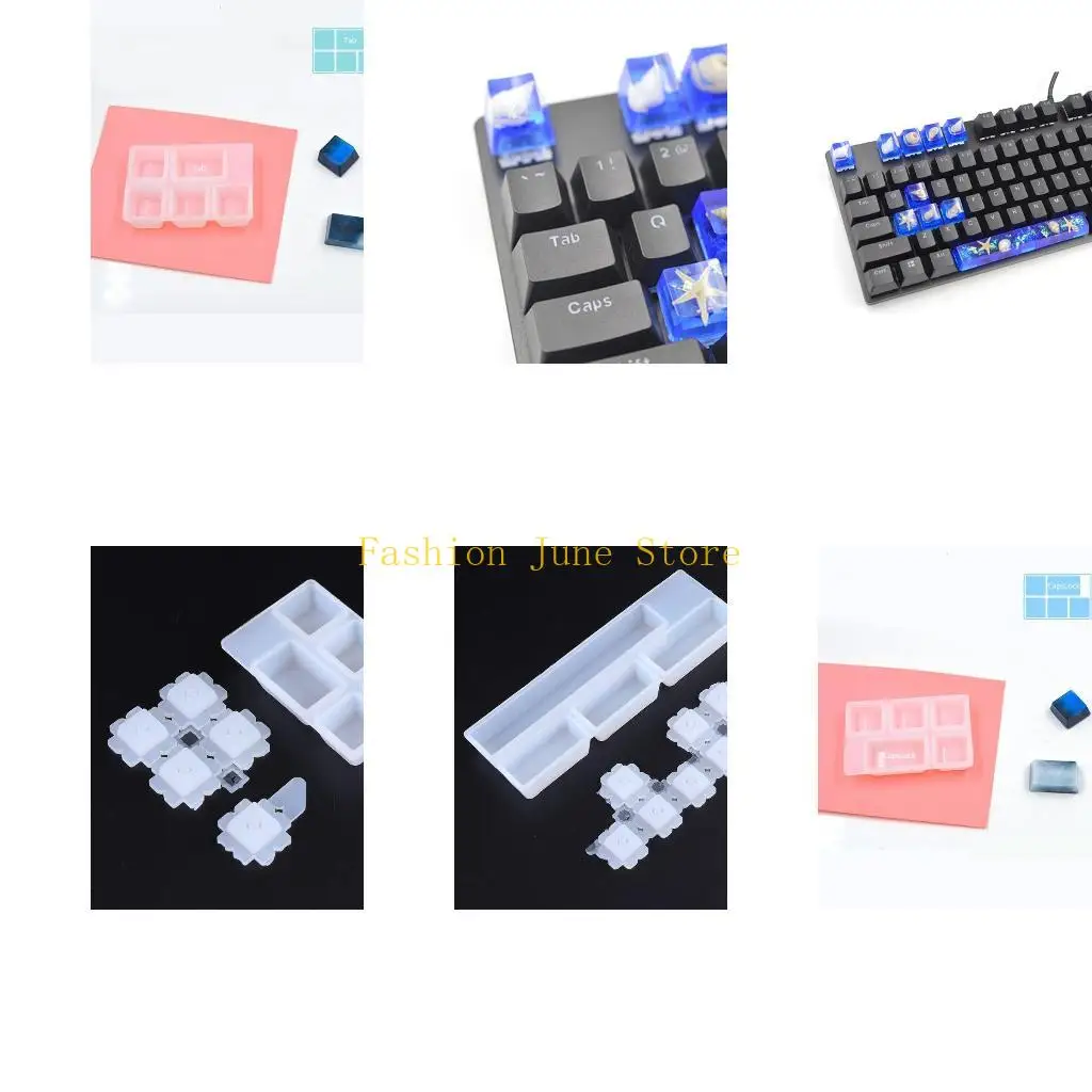 N5KA for Key Cap Silicone Mold UV DIY Crystal Epoxy Molds Mechanical Keyboard Resin M