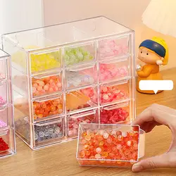 3-Tier Mini Drawer Organizer for Desk Portable Storage Box for Art Supplies Craft Tools Office Stationery Home Organization