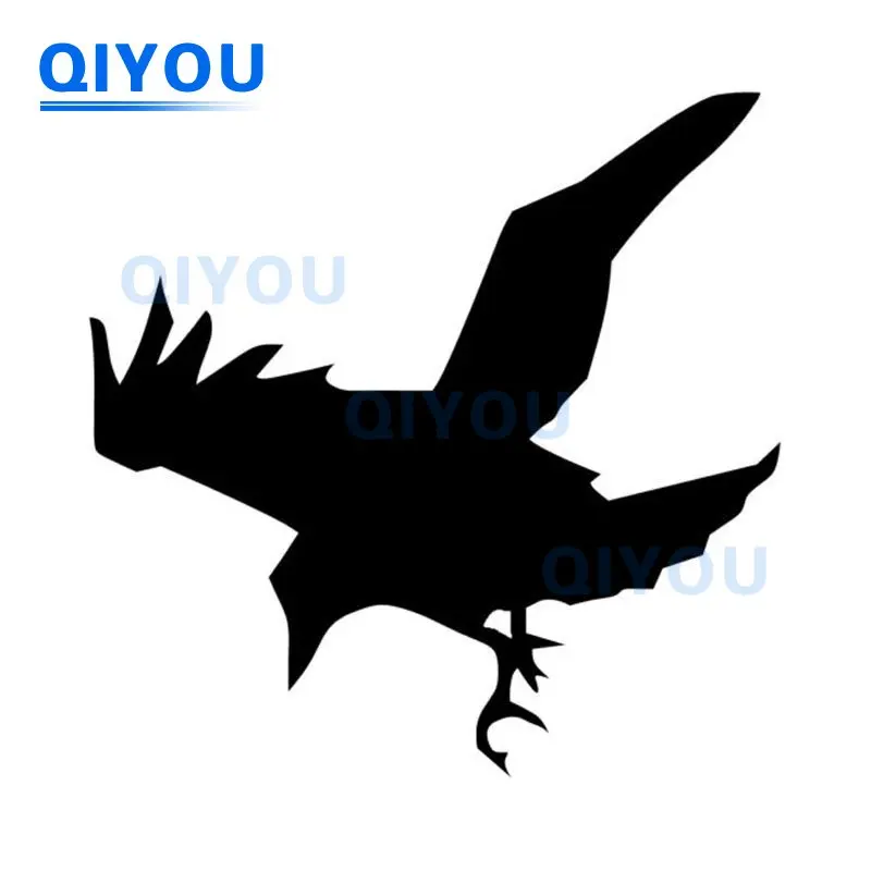 Creative Decoration Crow Raven Pattern Car Sticker for Off Road Vehicle Fuel Tank Cap Surfboard Laptop Die-cut PVC Decal