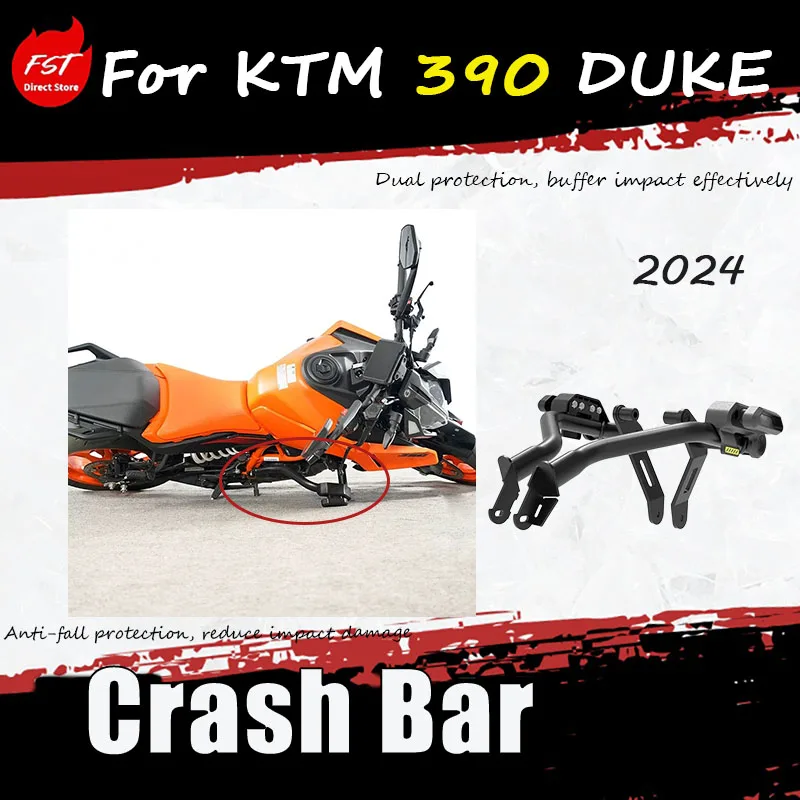 

Specialized modification accessories for KTM 390 DUKE 24, including guard bars, bumper, anti-damage bars, competition bars