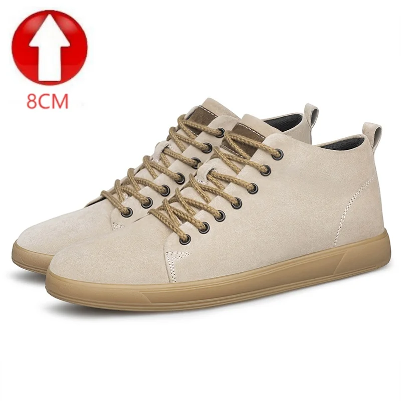 

Men's high-top leather shoes, heightening shoes, sports shoes, casual shoes, driving shoes, for parties and outdoor use