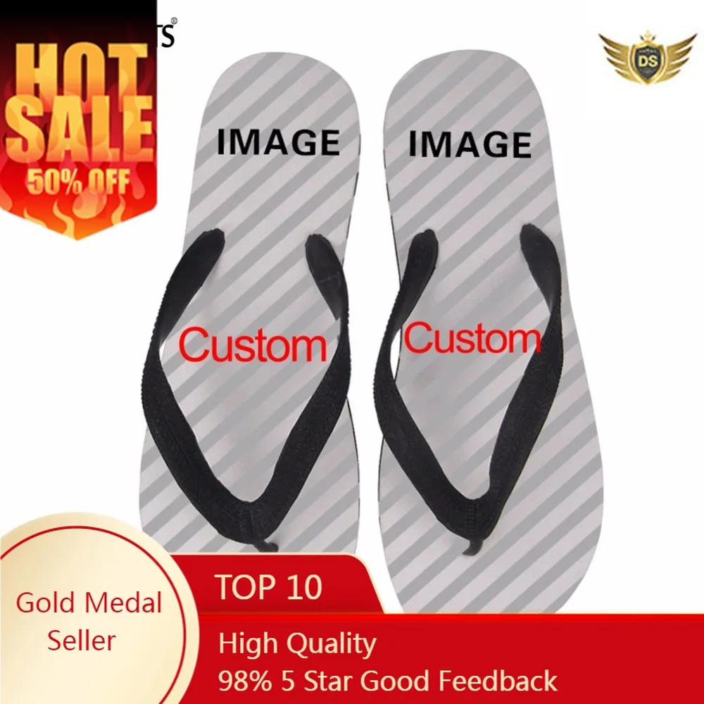 

Custom Shoes Men's Summer Rubber Flip Flops Customized Images / Drop Shipping / Wholesales Non-Slip Lightweight Durable Slippers