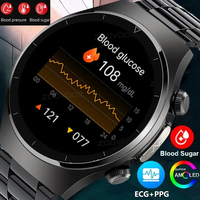 2024 New Laser Treatment Three High Smart Watch Men ECG Blood Sugar Health Tracker Smartwatch Bluetooth Call For Huawei Xiaomi