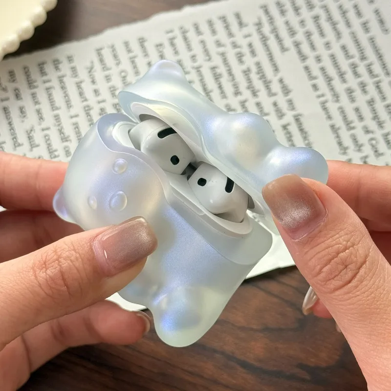 Funda para auriculares Gummy Bear, bonita funda transparente para Airpods Pro2 Pro4/3, accesorios para Apple Airpods Pro4 Pro3 Pro2