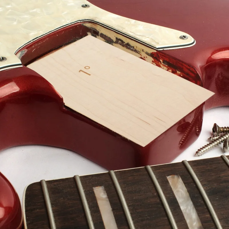 3 Piece Maple Bass Neck Shims Kit for Electric Bass Guitar Neck Pocket Alignment Tapered Design Ensures Full for contact