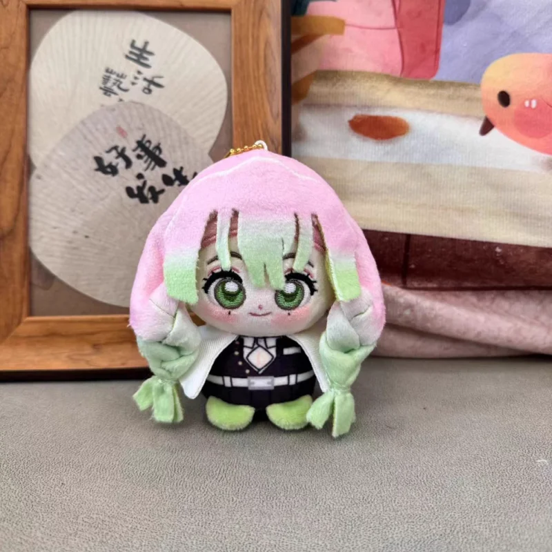 10cm Demon Slayer Pp Cotton Sitting Plush Doll Agatsuma Zenitsu Kanroji Mitsuri Iguro Obanai Pendant Plush Doll Accompanying Toy