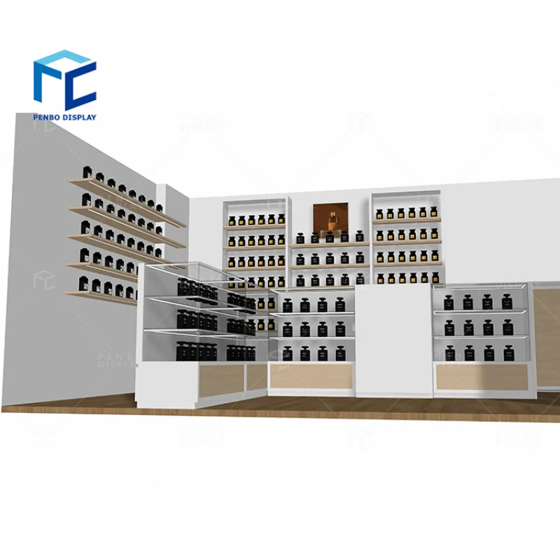 2025customized.Modern Design Latest Fashion Maquillage Display Perfume Store Display Showcase Kiosk Shopping Mall