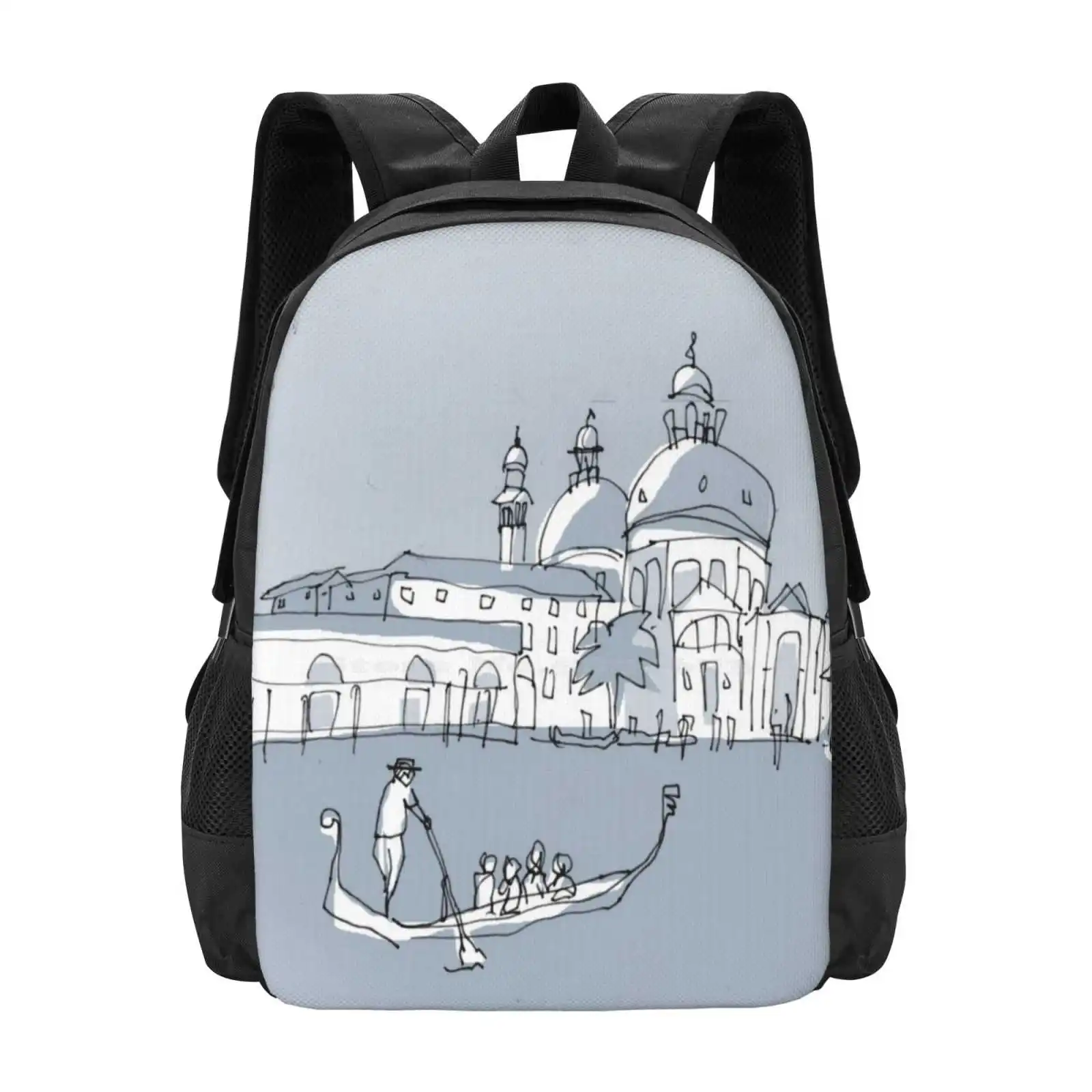 

Venice Hot Sale Schoolbag Backpack Fashion Bags Venice Italy Travel Gondola Europe Canals