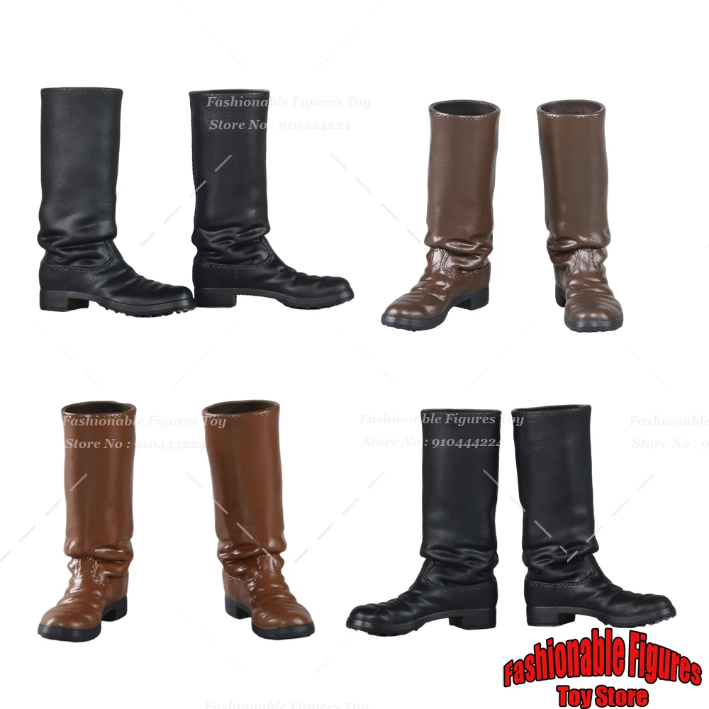 1/6 Męskie Długie Buty Żołnierskie Wojskowe Buty Bojowe Wysokie Buty Gumowe Buty z Otworami Pasują do Figur Akcji 12-calowych Modeli Lalek